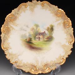 グレンジャー・ウースター 風景絵 プレート 22cm アンティーク 19世紀末