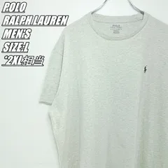 【US古着】POLO RALPH LAUREN　ポロラルフローレン　ワンポイント刺<!-利用不可文字-!>　Tシャツ　メンズ　サイズ表記L　2XL相当　グレー