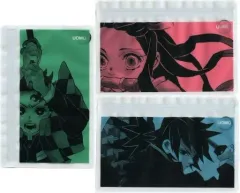 【中古】収納・携帯用アイテム 竈門炭治郎＆竈門禰豆子＆冨岡義勇 マルチクリアケースセット 「鬼滅の刃×UOMO」 UOMO 2020年12月号付録