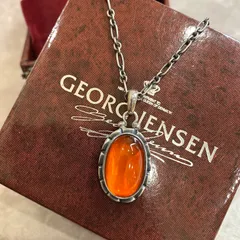 ◇ジョージジェンセン◇ 1995年 イヤー ネックレス コハク 琥珀 アンバー 2025年最新】georg jensen 琥珀の人気アイテム - メルカリ