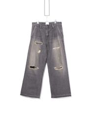 superNova.　スーパーノヴァ　Wide Selvedge jeans - Repair SNJ-38BRP　ワイドセルヴィッチデニムパンツ