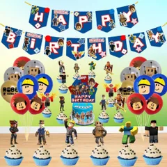 Roblox ロブロックスHAPPY BIRTHDAY ヌーブ君　風船 バースデー バルーン セット バルーン 誕生日 飾付け 装飾 冒険　ゲーム　宇宙　ヌーブくん SNS 写真 映え 子供 お祝い 撮影 パーティー ガーランド イベント ハッピー バースデイ