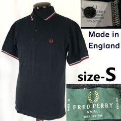 FRED PERRY Vネック ポロシャツブラック ×赤白ライン FPR664 - メルカリ