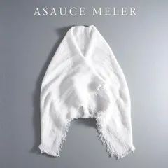 455y*美品 ASAUCE MELER アソースメレ ボーダー 大判 ストール