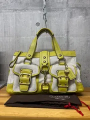 レアカラー COACH 65TH ANNIVERSARY BAG PURSE CANVAS SATCHEL 10830 Legacy Mandy hobo Ergo ホーボー　エルゴ　ターンロック　Turnlock　OLD coach