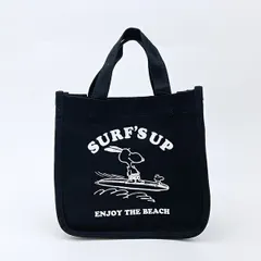 スヌーピー 仕切りランチトートバッグ ブラック SNOOPY