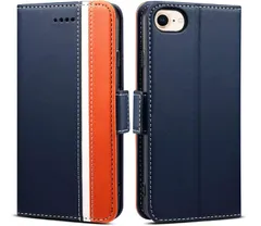 【在庫処分】ネイビーxオレンジ 4.7inch W5N 財布型 サイドマグネット スタンド機能 ワイヤレス充電対応 SE2022 iPhone iPhone iPhone iPhone iPhone カード収納 2020 se スマホケース スマートフォン用手