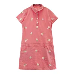 サイズ：L LECOQ GOLF ルコックゴルフ  半袖 ポロワンピース 刺繍 総柄 レッド系 [240101286519] ゴルフウェア レディース ストスト