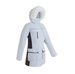 訳あり デカトロン QUECHUA (ケシュア) 登山・スノーハイキング パーカー フェザー ダウンSH500 ULTRA-WARM  -11°C 軽量 防水  レディース　Lサイズ フォギーブルー