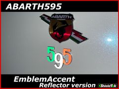 ABARTH595 エンブレムアクセントデカール リフレクターver 3枚セット