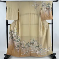新製品情報も満載 金彩 藤 扇 袷 M 裄丈64cm 身丈161cm 訪問着