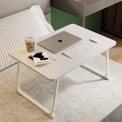 L THOOH【2023年NEW多機能】折り畳みテーブルパソコンデスクちゃぶ台 table ベッドテーブル ローテーブル ミニ 一人暮らし 大容量表面 子供 (長60*幅40cm ホワイト)
