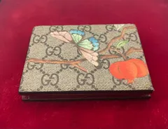 GUCCI グッチ GGスプリーム フラワー 二つ折り 財布 レディース