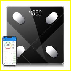 ヘルスメーター 乗るだけ 対応 iOS/Android 強化ガラス採用 高精度 など測定 ボディスケール 体脂肪率、筋肉率、体水分率、BMI 体重など多項指標 日本語アプリ Bluetooth接続 体組成計 日本語取扱説明書 体脂肪計 体重計