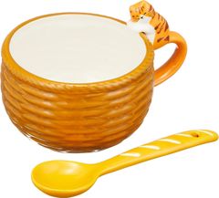 「おうちカフェ ベーシック」とらねこ(スプーン付) スープカップ 270ml SAN2926-2