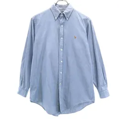 Polo by Ralph Lauren ポロバイラルフローレン 長袖 ボタンダウンシャツ M ブルーグレー メンズ 古着