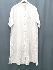 ◇ ⊂ Crisp クリスプ バンドカラー 五分袖 ロング シャツ ワンピース サイズF ベージュ レディース P  【1409090010750】のサムネイル