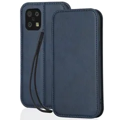 AQUOS Sense6s / Sense6 ケース 手帳型 SH-M19 SHG05 SH-54B SHG07 センス6S カバー 革 カード収納 内蔵マグネット式 レトロネイビー 0