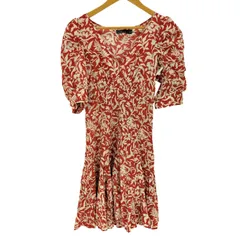 ポロバイラルフローレン Polo by RALPH LAUREN 花柄 Vネックワンピース レディース  0