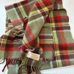 オールドイングランド　OLD ENGLAND ラムズウール＆アンゴラ 大判チェックマフラー/ショール スコットランド製