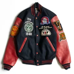 極美品 VAN JAC オールレザー スタジャン 山羊革 モールワッペン