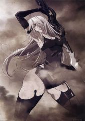 [중고] 잡화 A2 일러스트 보드 [이치 반 쿠지 NieR : Automata Ver1.1a] E 상