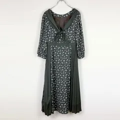 31 sons de mode 花柄 バックリボン サイドプリーツ ワンピース