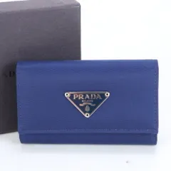【美品】正規品 プラダ PRADA サフィアーノレザーキーケース ライトブルー 新品 プラダ キーケース ブルー サフィアーノレザーの通販 by