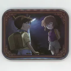 【中古】バッジ・ピンズ 江戸川コナン＆灰原哀(黒ずくめの組織から来た女) ビッグスクエア缶バッジ 「セガ ラッキーくじ 名探偵コナン メモリアルカット」 K賞