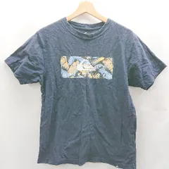 ◇ ⊂ Φ Quiksilver クイックシルバー ブランドロゴ 半袖 カットソー サイズM ネイビー メンズ E  【1503050020275】のサムネイル