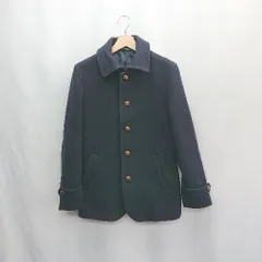 ◇ ⊇ 無印良品 ムジルシリョウヒン ウール 長袖 コート サイズS ネイビー レディース E  【1503050023931】