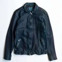 イサムカタヤマ バッグラッシュ　ライトニング型ジャパンカーフ製品洗い ライダース ISAMU KATAYAMA BACKLASH - ジャパンカーフ タンニン鞣し 製品