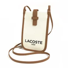 【倉吉店】LACOSTE | ラコステ ショルダーバッグ ヘリテージキャンバス スマホポーチ NU4732TD アイボリー 【121】