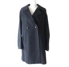 極美品★HERNO ヘルノ ヴィンテージ ダブルブレスト 裏地総柄 モヘア混 裏地シルク100％ オーバーシルエットコート レディース 黒 42 伊製 h07-st30306-911のサムネイル