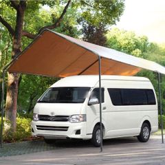 【UPF50+UVカット&防雨】テント 車庫テント ガレージテント 車庫 お祭り 倉庫 奥3m×幅6m×高さ2.82m ガレージテント カーポート 軽自動車用 大型 車 駐車 スチール製 頑丈 仮設倉庫 タープテント