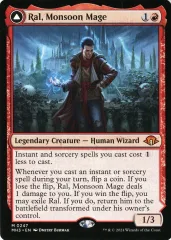 モンスーンの魔道士、ラル 3枚セットオマケつき テクスチャーFOIL)モンスーンの魔道士、ラル/Ral, Monsoon Mage《日本