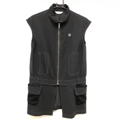 アダバット 2WAYベスト 黒 裾着脱可 品質タグ汚れ、記載有 レディース 38(M) ゴルフウェア adabat