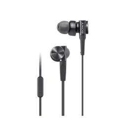 ソニー イヤホン 重低音モデル MDR-XB75AP : カナル型 リモコン・マイク付き ブラック MDR-XB75AP B [ブラック] [単品]