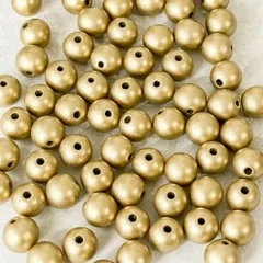 アクリルビーズ 90個 大容量 まとめ売り マット ゴールド 球体 丸 小 10㎜ 穴あき アクセサリーパーツ ハンドメイド資材 お得セット ピアス イヤリング ネックレス ペンダント ブレスレット ヘアアクセサリー 髪飾り デコパーツ