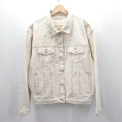 ◇ ⊇ classicalelf クラシカルエルフ コットン100% 長袖 デニムジャケット サイズL アイボリー レディース E  【1504240009902】