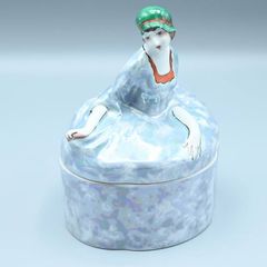 Noritake オールドノリタケ ラスター彩アールデコパウダーボックス M07-t014