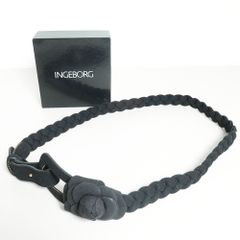 INGEBORG - インゲボルグ★ロングカーディガン ニット はおりもの 黒系 お花の刺繍付き♪z13930 INGEBORG - インゲボルグ☆ロングカーディガン ニット はおり