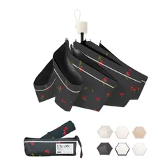 【在庫セール】梅雨対策 日焼け防止 遮熱 紫外線遮断 ギフト 携帯便利 コンパクト 男女兼用 日傘 プレゼント バイカラー 折りたたみ 収納ポーチ付き UPF50+ uvカット 耐風撥水 折り畳み傘 小型 ケース付き 折りたたみ傘 【99.9％完全遮光】折りた