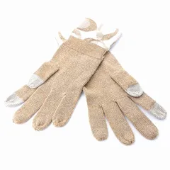 コーチ COACH Tonal Dream C Knit Touch Glove ラメ 手袋 ウール コットン混 白 ホワイト ベージュ タッチパネル対応 ■GY01 /ZSのサムネイル