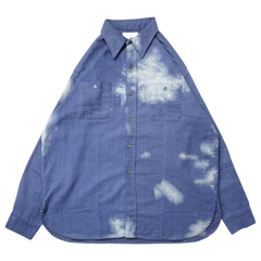 60s-70s "Sears" Bleached desgin cotton work shirt ビンテージブリーチシャツ