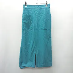 ◇ Θ Φ le.coeur blanc ルクールブラン 膝下丈 タイト スカート サイズ38 ターコイズブルー系 レディース E  【1410100061051】