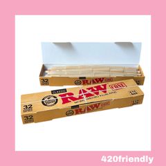 420friendly "RAW" Classic 1¼ Cones -32pcs クラシックコーン(1¼size)