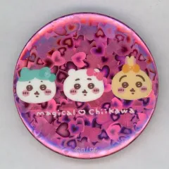 【中古】バッジ・ピンズ ちいかわ＆ハチワレ＆うさぎ 「ちいかわ なんか小さくてかわいいやつ まじかるちいかわ ホログラム缶バッジinカプセル」