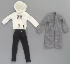 【中古】ドールアクセサリー 男の子ドール用 衣装セット(白パーカー/デニム)
