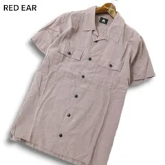 RED EAR レッドイヤー ポールスミス 春夏 テンセル★ 半袖 チェック オープンカラー ワーク シャツ Sz.M メンズ 日本製のサムネイル